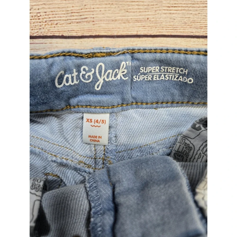 Cat and Jack girl's Classic denim skirt Size XS 4/5‎ Adjustable Waist